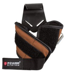Power System 3300BN Posilovací háky na mrtvý tah Power Hooks hnědé