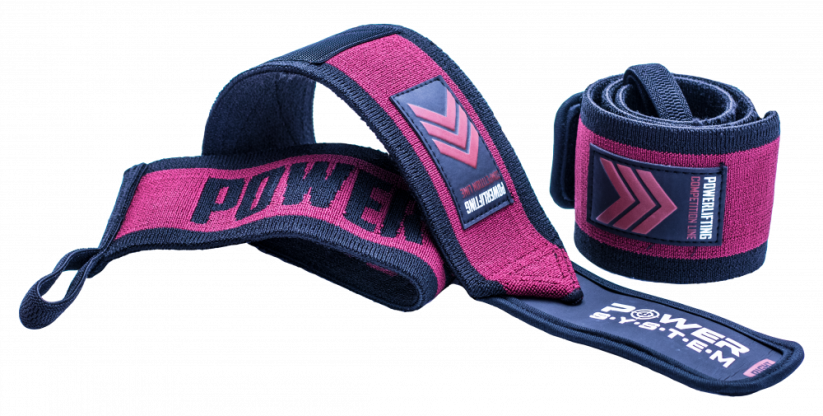 POWER SYSTEM posilovací bandáže na zápěstí Wrist Wraps Extreme červené