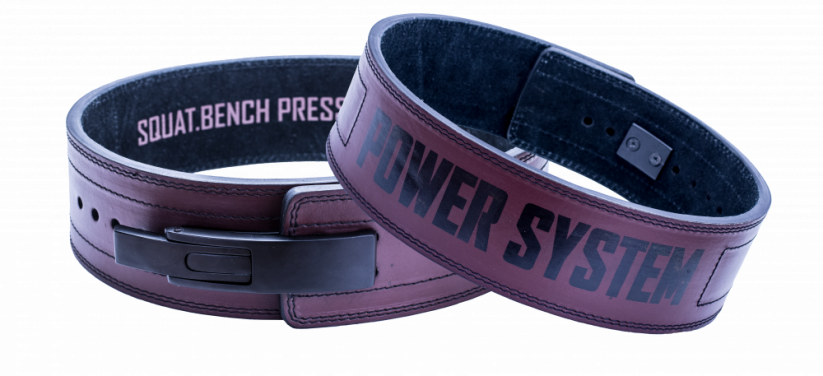 POWER SYSTEM Fitness Belt Full Power With Fast-lock Lever - Red
