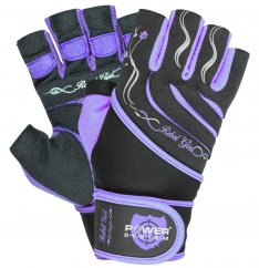 Power System 2720PU Womens Wrist Wrap Gloves For Weightlifting Rebel Girl - Purple