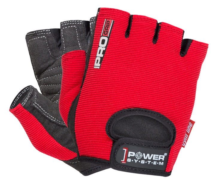 Power System  Fitness Gloves Pro Grip - Red