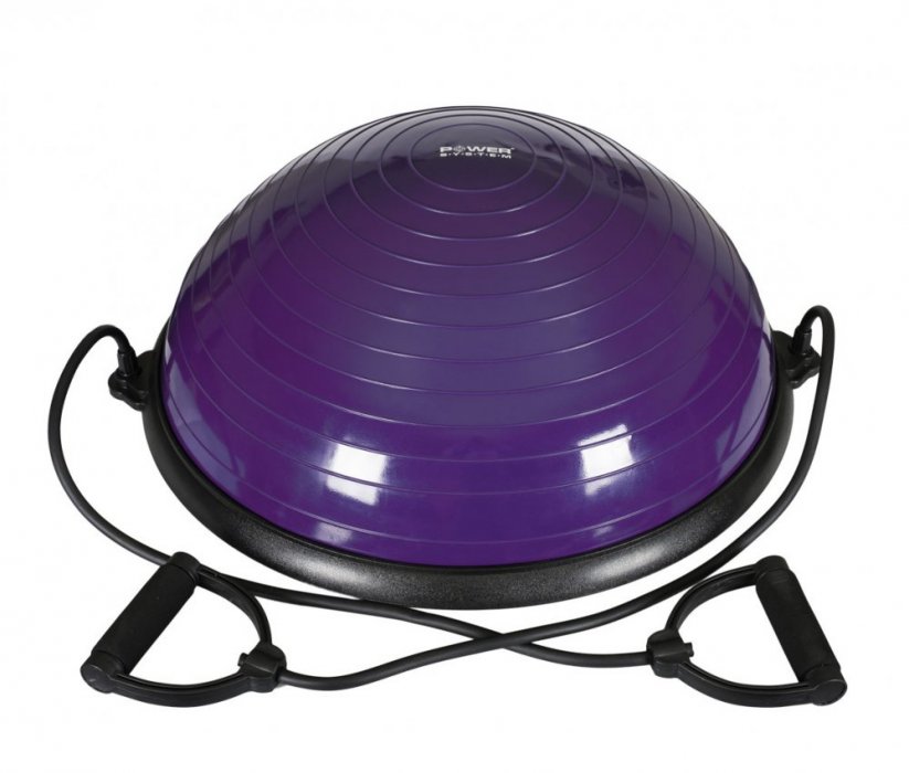 POWER SYSTEM Balanční míč s expandéry Balance Ball Set - Barva: Fialová