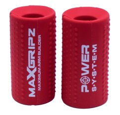 Power System 4056RD Posilovací gripy na činku Max Gripz M červené