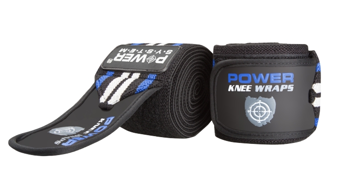 Power System 3700BU Weightlifting Knee Wraps - Blue