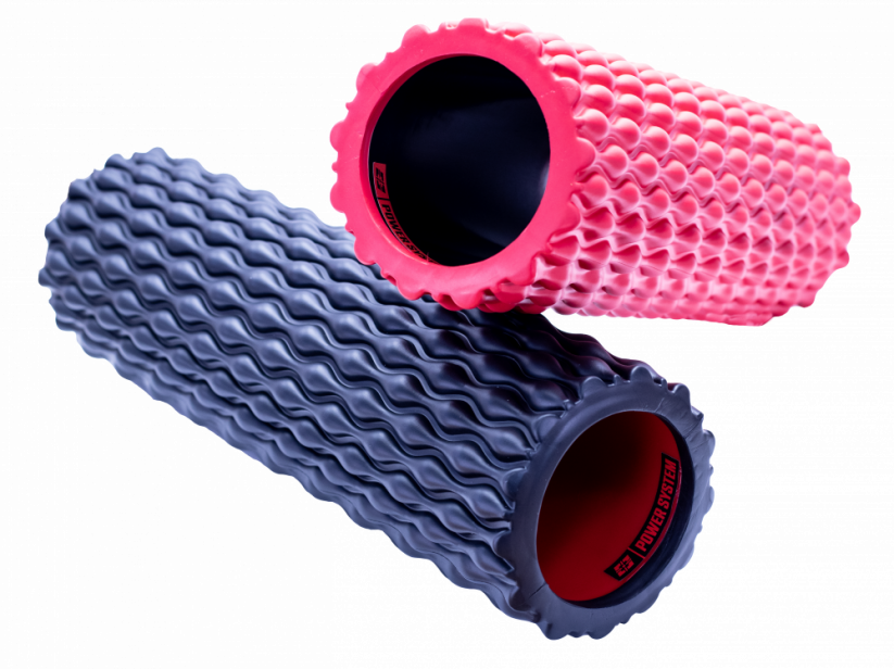 POWER SYSTEM Massage Foam Roller Physix - Duo (Black + Red)