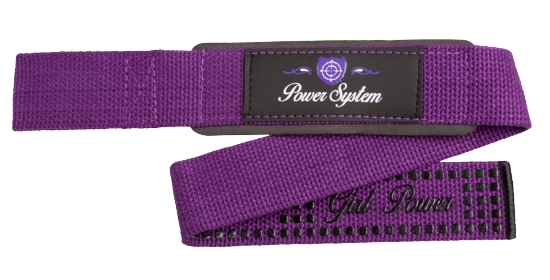 POWER SYSTEM Womens Heavy Duty Antislip Lifting Straps G Power Pink - Color: Violet