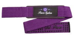 Power System 3420PU Dámské posilovací trhačky s protiskluzem na mrtvý tah G Power Straps fialové