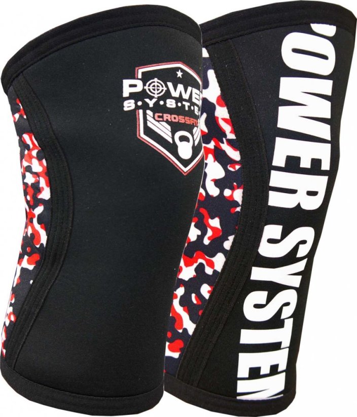 Power System 6030RD Kolenní bandáže Crossfit Knee Sleeves červené