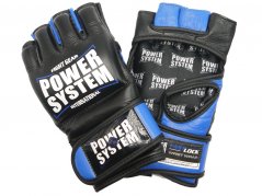 Power System 5010BU Leather MMA Gloves Katame Evo - Blue