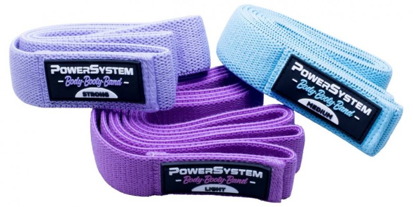 POWER SYSTEM Posilovací gumy Body Booty Band Set Long