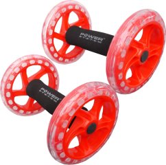 Power System 4065AA Posilovací kolečka Twin Core Ab Wheel červená