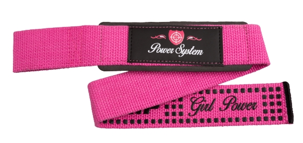 POWER SYSTEM Womens Heavy Duty Antislip Lifting Straps G Power Pink - Color: Pink