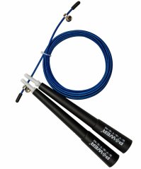 Power System 4033BU Švihadlo s ocelovým lankem Crossfit Jump Rope modré