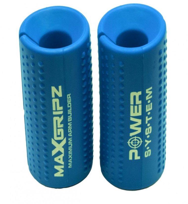 Power System 4057BU Posilovací gripy na činku Max Gripz XL modré