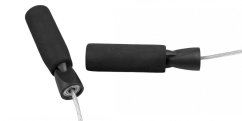 Power System 4004AA Švihadlo s ocelovým lankem Speed Jump Rope černé