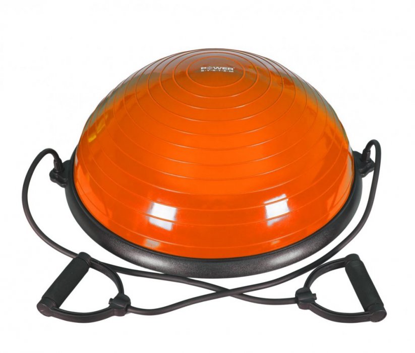 POWER SYSTEM Balanční míč s expandéry Balance Ball Set - Barva: Oranžová