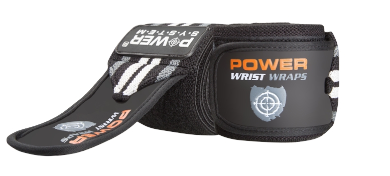 Power System 3500GR Posilovací bandáže na zápěstí Wrist Wraps šedé