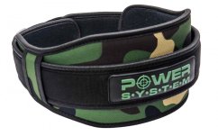 Power System 3220GN Neoprenový fitness opasek na posilování Predator zelený camo