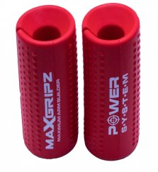 Power System 4057RD Barbell Grip Adapters Max Gripz XL - Red