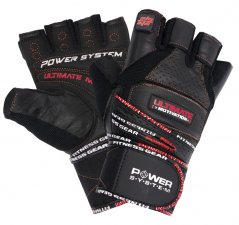 Power System 2810RD Fitness rukavice s omotávkou na posilování Ultimate Motivation červené