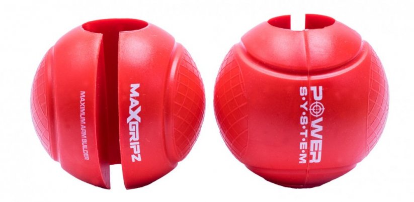 POWER SYSTEM Barbell Grip Adapters Globe Gripz - Color: Red