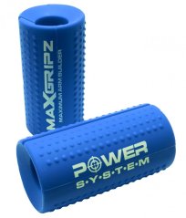 Power System 4056BU Posilovací gripy na činku Max Gripz M modré