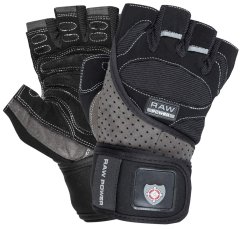 Power System 2850BG Fitness Wrist Wrap Gloves For Weightlifting Raw Power - Black
