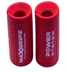 Power System 4057RD Posilovací gripy na činku Max Gripz XL červené