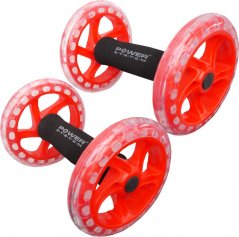 Power System 4065AA Exercise Rollers Twin Core Ab Wheel - Red
