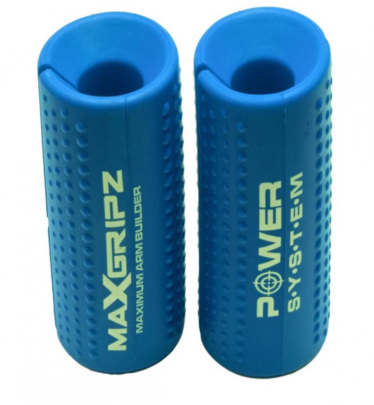 POWER SYSTEM Posilovací gripy na tyč Max Gripz XL - Farba: Modrá