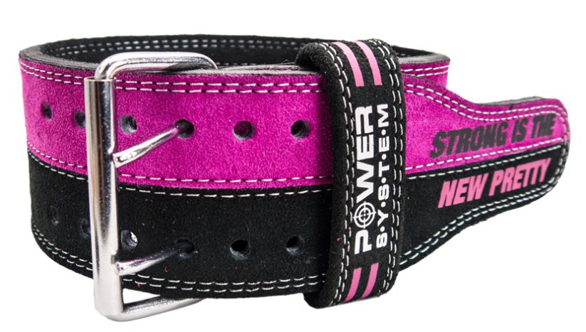 Power System 3850PI Womens Heavy Duty Powerlifting Belt Strong Femme - Power System 3850PI Womens Heavy Duty Powerlifting Belt Strong Femme - Pink 2