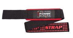 Power System 3430RD Posilovací trhačky s protiskluzem na mrtvý tah XTR Grip Straps červené
