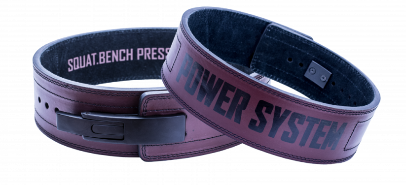 POWER SYSTEM Fitness opasek Full Power s rychouzavírací přezkou červený