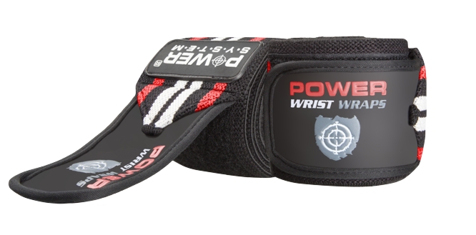 Power System 3500RD Weightlifting Wrist Wraps With Thumb Loop - Red