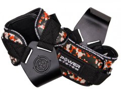 Power System 3370OR Posilovací háky na mrtvý tah Power Hooks Camo oranžové
