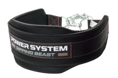 Power System 3860RD Neoprene Dip Belt With chain Dipping Beast - Red